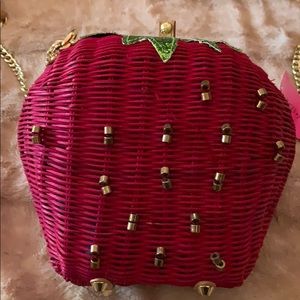 Betsey Johnson Straw Strawberry shoulder bag